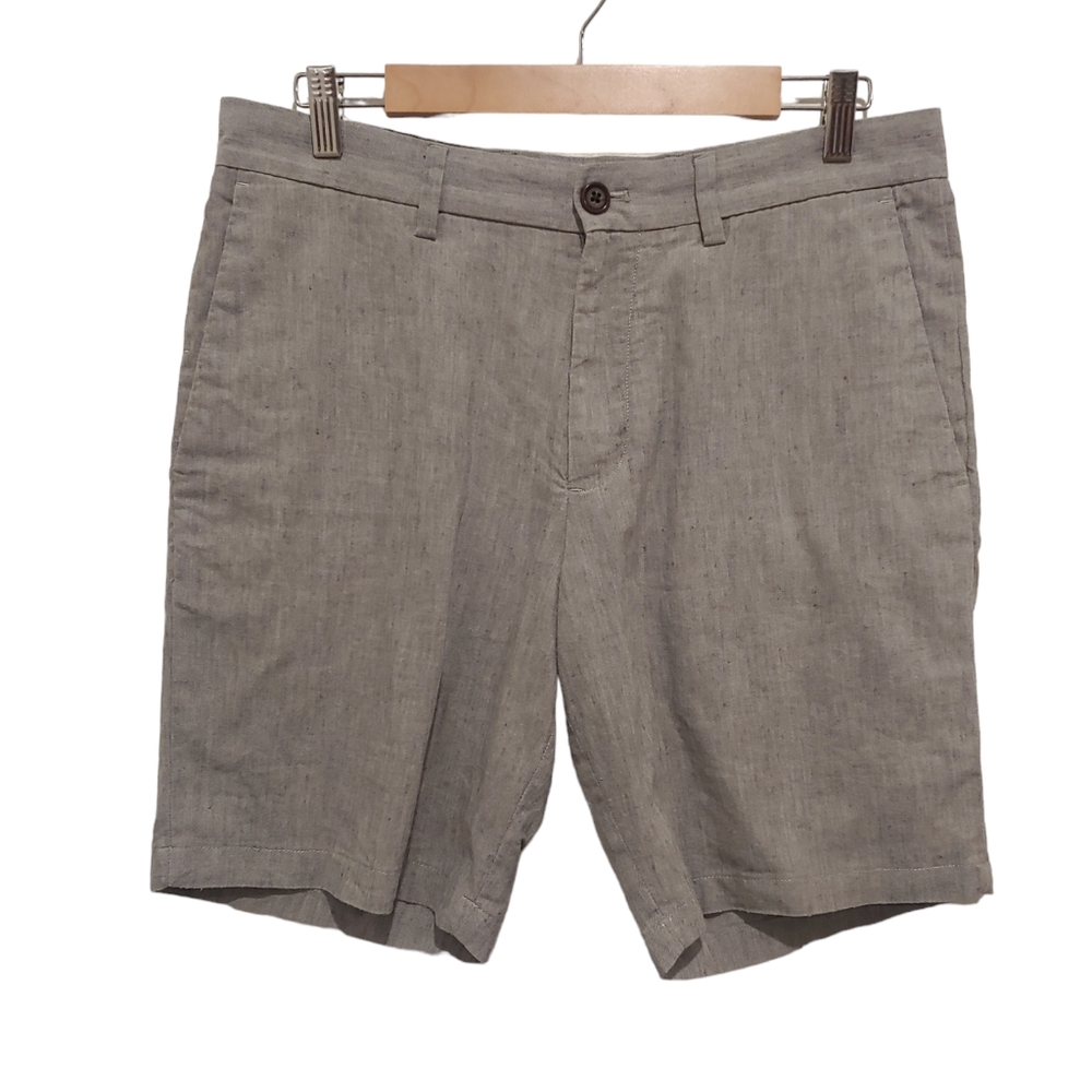 Banana Republic Aiden Linen Shorts Size 31 Gray